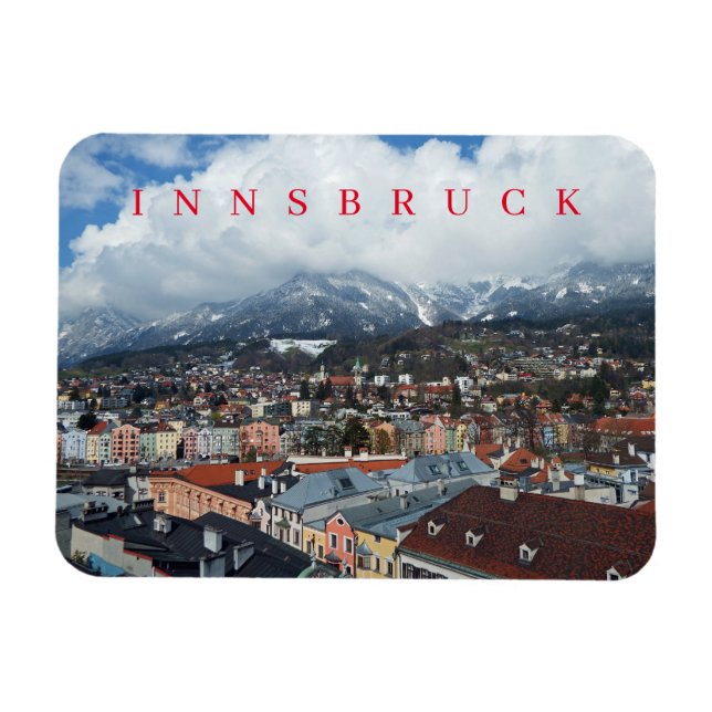 Innsbruck panoramic view fridge magnet (Horizontal)