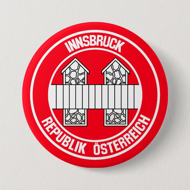 Innsbruck Round Emblem 7.5 Cm Round Badge (Front)