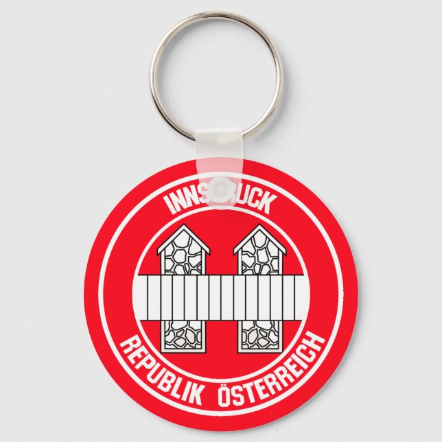 Innsbruck Round Emblem Key Ring (Front)