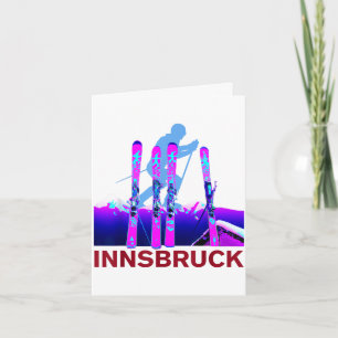 Innsbruck skiing & snowboarding retro 90s card