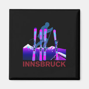 Innsbruck Skiing And Snowboarding Retro 90s Innsbr Magnet