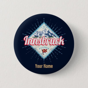 Innsbruck Tyrol Austria Retro Alps Vintage 6 Cm Round Badge