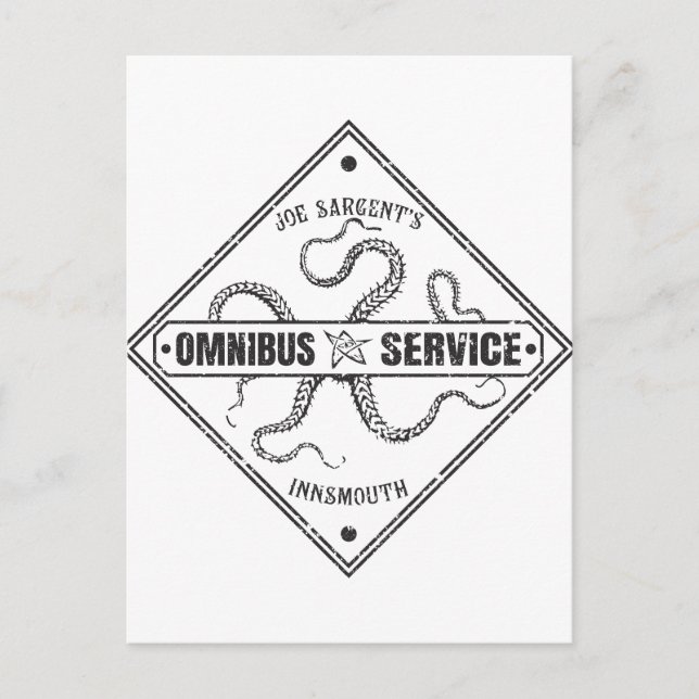 Innsmouth Bus Service Joe Sargent Postcard (Front)