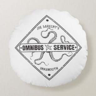 Innsmouth Bus Service Joe Sargent Round Cushion