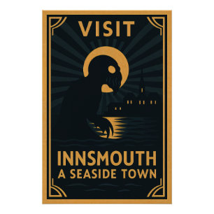 Innsmouth by Moonlight – An Art Deco Journey into Poster