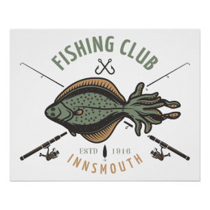 Innsmouth Fishing Club Lovecraft Poster
