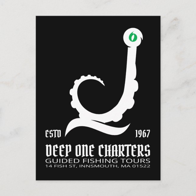 Innsmouth Fishing Tours Cthulhu Lovecraft Postcard (Front)