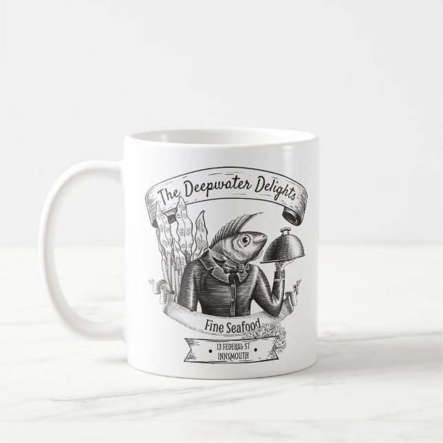 Innsmouth Lovecraft Seafood Restaurant Coffee Mug (Left)