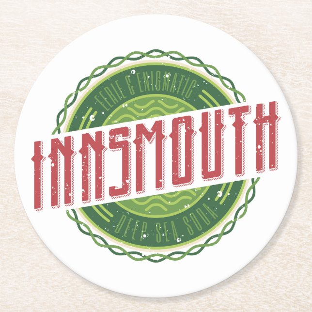 Innsmouth Lovecraft Soda Soft Drink Round Paper Coaster (Front)