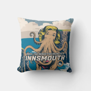 Innsmouth Pin-up Cthulhu Travel Poster Lovecraft Cushion