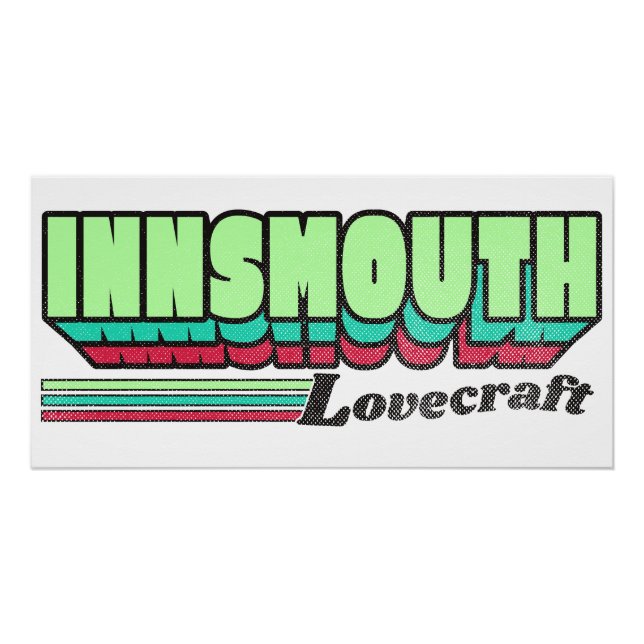 Innsmouth Retro Label Lovecraft Poster (Front)