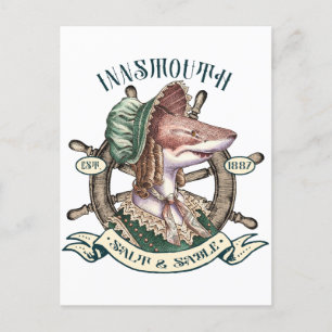 Innsmouth Salt & Sable - Shark Lady Holiday Postcard