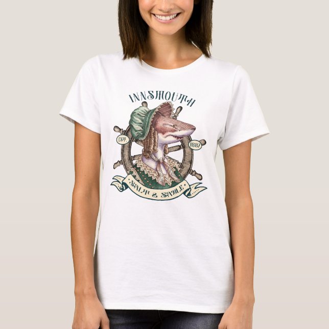 Innsmouth Salt & Sable - Shark Lady T-Shirt (Front)