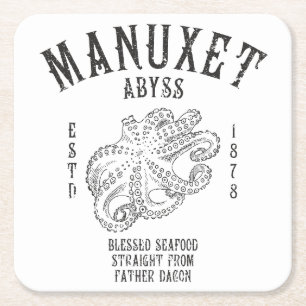 Innsmouth Seafood Deep-sea Squid Octopus Square Paper Coaster