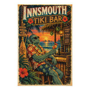 Innsmouth Tiki Bar – Strange Drinks Poster