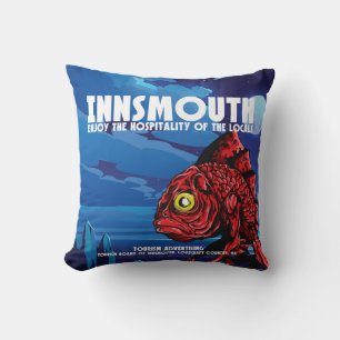 Innsmouth Vintage Travel Poster Lovecraft Cushion
