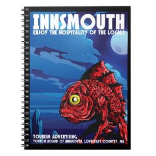 Innsmouth Vintage Travel Poster Lovecraft Notebook
