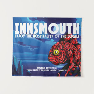 Innsmouth Vintage Travel Poster Lovecraft Tapestry