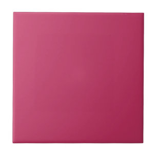 Innuendo Dark Pink, Solid Colour Rose Pink Ceramic Tile