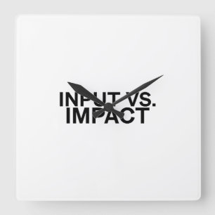 Input vs. Impact Minimalist Wall Clock