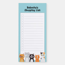 Inquisitive Cats Shopping List Personalised