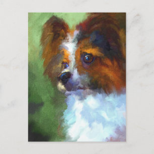 Inquisitive Papillon Postcard