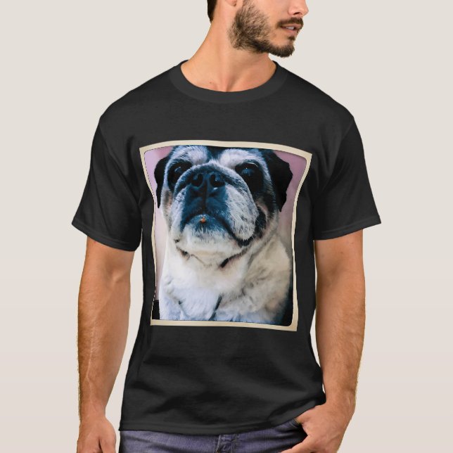 Inquisitive Pug T-Shirt (Front)