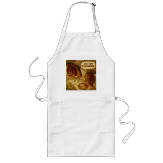 Inquisitive Snail & Michelangelo Parody Cartoon  Long Apron
