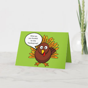 Inquisitive Turkey Thanksgiving Card