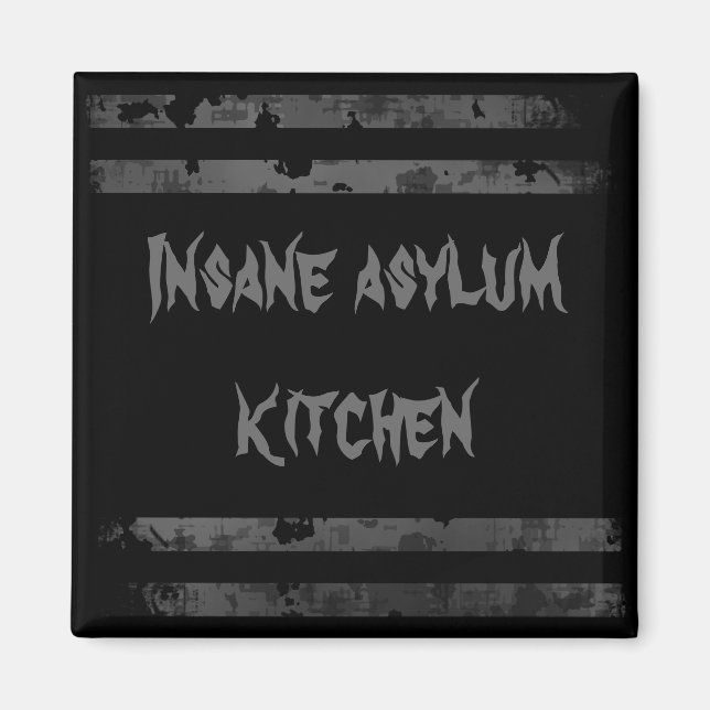 Insane asylum Halloween fridge magnet (Front)