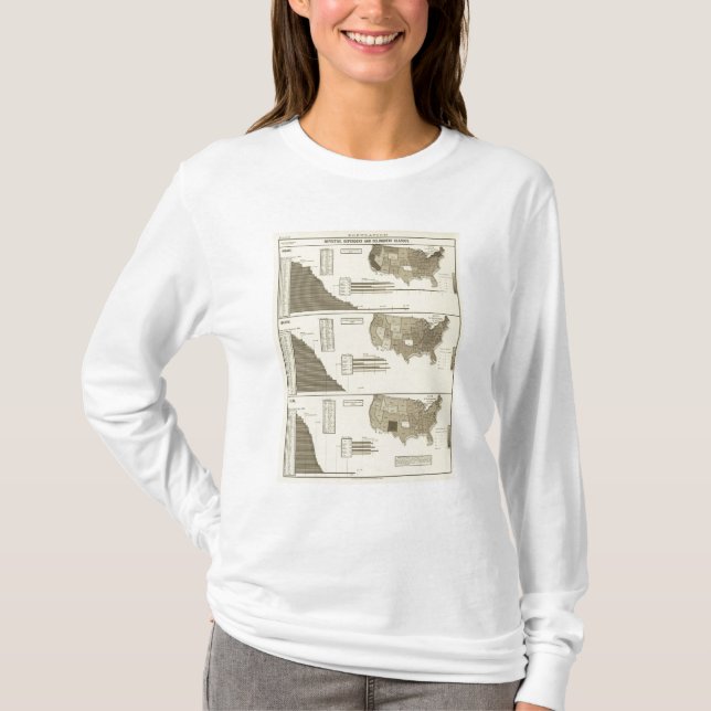 Insane, Idiotic, Blind statistical map T-Shirt (Front)