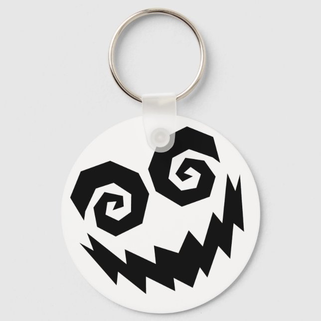 Insane In The Face White+Black Key Ring (Front)