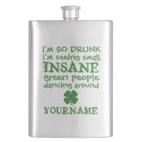 Insane Leprechauns custom flask