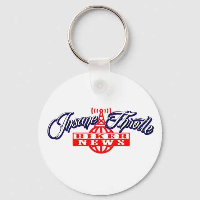 Insane Throttle Biker News Keychain (Front)