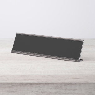 Insanely Black (The Darkest Black) CUSTOMIZABLE Desk Name Plate