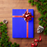 Insanely Blue (Bluest Blue) CUSTOM Christmas Wrapping Paper<br><div class="desc">Make this holiday season unforgettable with Insanely Blue (The Bluest Blue) CUSTOM Christmas Wrapping Paper! Featuring the richest, most vibrant blue, this wrapping paper brings a modern and eye-catching twist to your holiday gifts. Whether under the tree or in someone’s hands, the customisable design lets you add names, messages, or...</div>