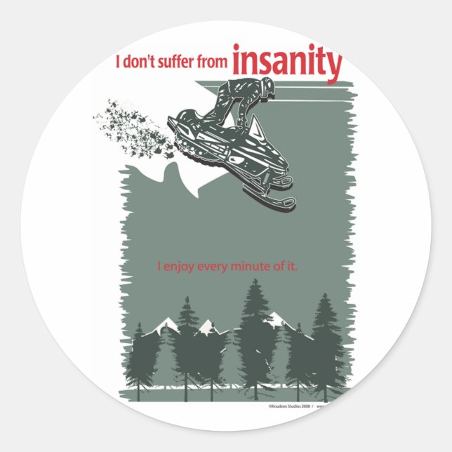 insanity-[Converted] Classic Round Sticker (Front)