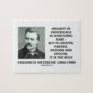 Insanity In Individuals Something Rare Nietzsche Jigsaw Puzzle