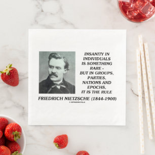 Insanity In Individuals Something Rare Nietzsche Napkin
