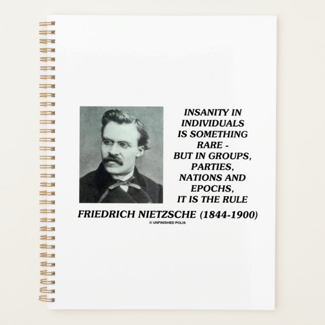 Insanity In Individuals Something Rare Nietzsche Planner (Front)