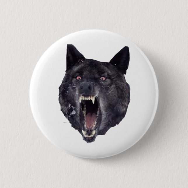 Insanity wolf 6 cm round badge (Front)