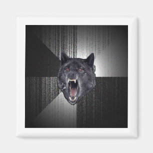 Insanity Wolf Advice Animal Meme Magnet
