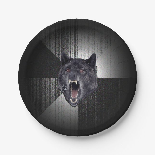 Insanity Wolf Meme Paper Plate (Front)