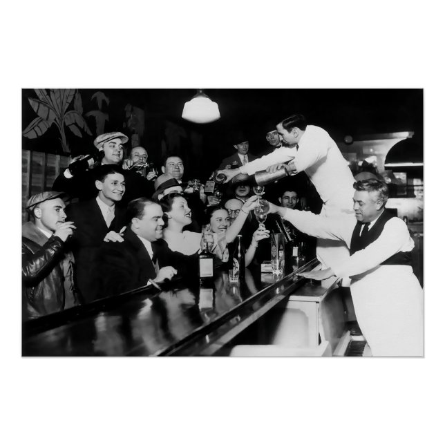 Insatiable Demand for Alcohol as Prohibition Ends Poster (Front)