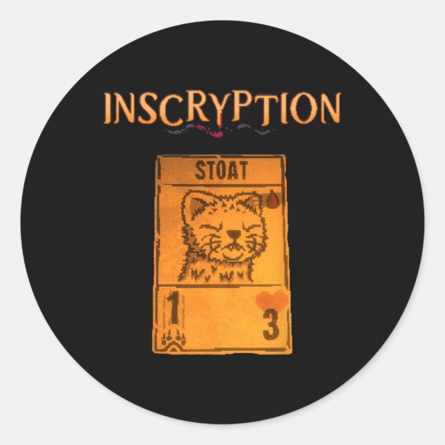 Inscryption Psychological Stoad Card Game Hallowee Classic Round Sticker (Front)