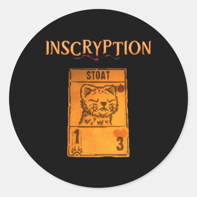 Inscryption Psychological Stoad Card Game Hallowee Classic Round Sticker (Front)