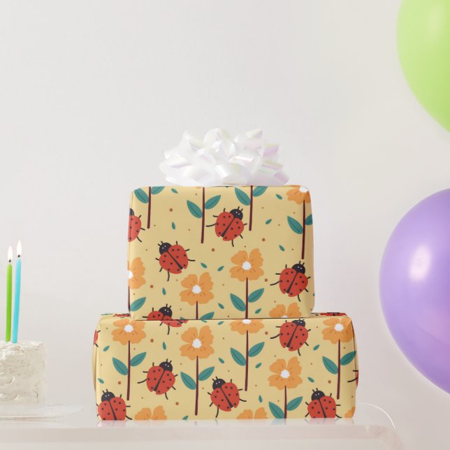 insect and flower wrapping paper (Party Gifts)
