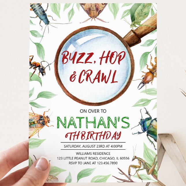  Insect Bugs Birthday Invitation (Creator Uploaded)