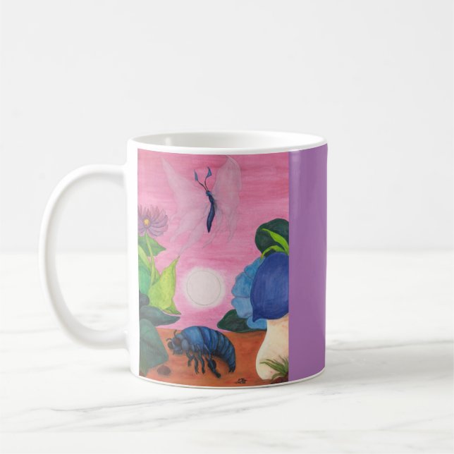 Insect Butterfly Transformation Painting Artwork   Coffee Mug (Left)