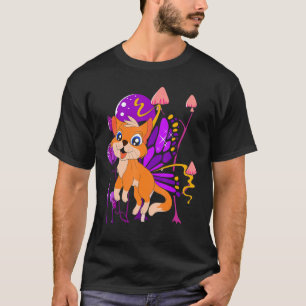 Insect Cat Owner Butterfly Mushroom Cat Pet Cute T-Shirt